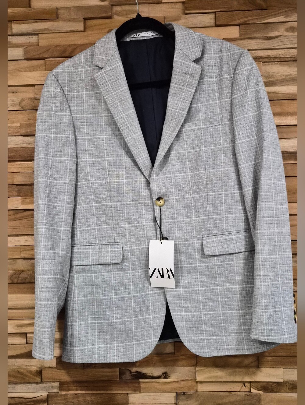 Zara Men's Gray Glen Plaid Suit Jacket & Pants - New With Tags - Picture 2 of 7